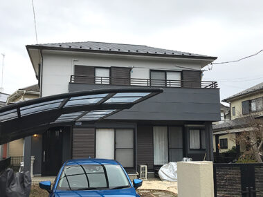 茨城県牛久市 外壁屋根塗装｜2色で塗分けて10年ぶりの塗装をイメージチェンジ