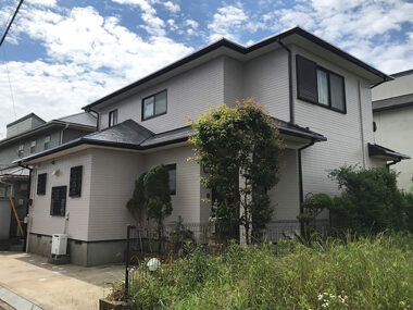 千葉県銚子市外壁屋根塗装｜チョーキングが出てきた外壁を補修