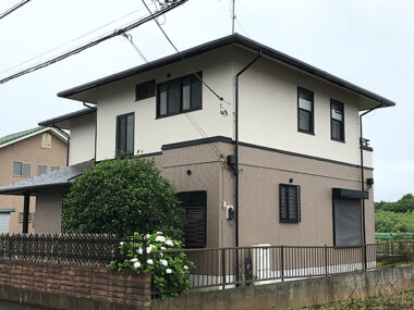 千葉県富里市外壁屋根塗装工事｜雨樋の不具合も同時に修復