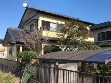 千葉県香取郡外壁塗装｜庭木と外壁との見映えを考慮して色を選定