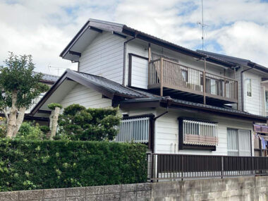 千葉県東金市屋根塗装｜破風と屋根の劣化を塗装工事