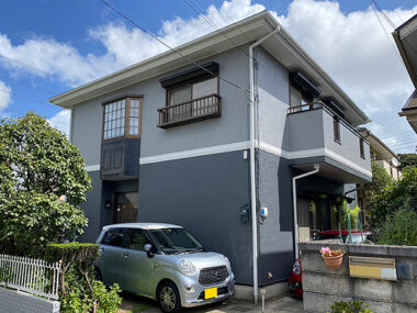 千葉県香取市屋根塗装｜ベージュからブルー系に変更