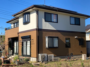 茨城県神栖市外壁屋根塗装｜凍害部分も同時に施工