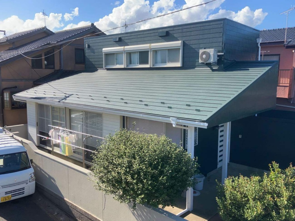 【千葉県銚子市の完成物件】塗装＋屋根カバーで外観が一新
