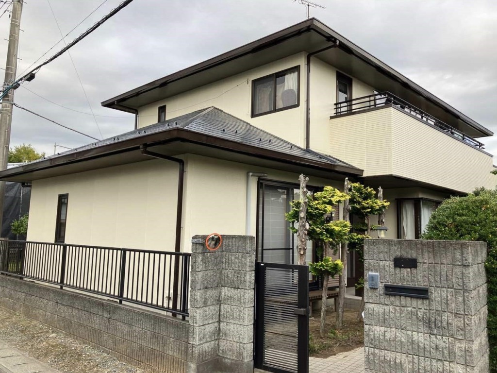 千葉県大網白里市のS様邸　　　　　　　　　　　　　外壁屋根塗装の施工事例です