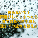 焦らないで！雨漏りしてしまったらまず取るべき手段と修理までの流れを教えます