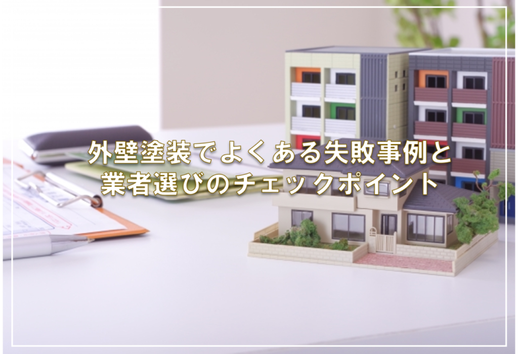 外壁塗装でよくある失敗事例と業者選びのチェックポイント