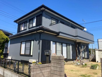 無機塗料でモダンな住まいに大変身/千葉県旭市/外壁塗装・屋根塗装・玄関ドアリフォーム