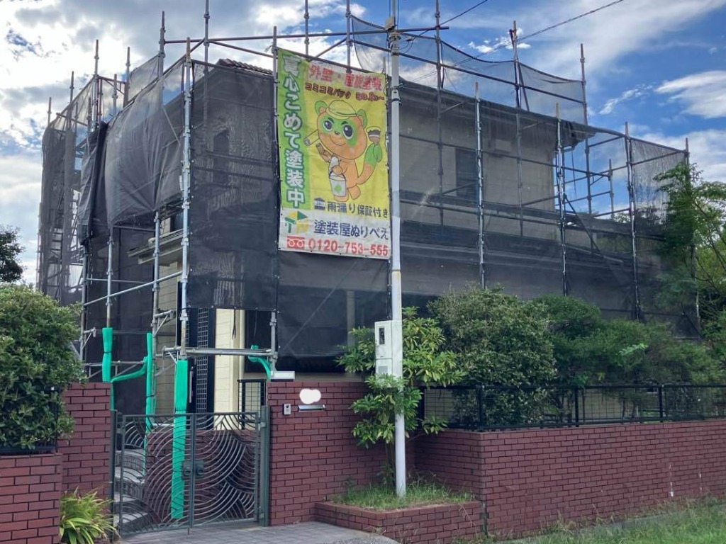 千葉県長生郡のS様邸　　　　　　　　　　　　　　外壁塗装工事などの施工事例です