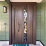 外壁塗装：無機塗料35-40D　玄関カバー工法　神栖市