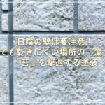 日陰の壁は要注意！冬でも乾きにくい場所の「藻」や「苔」を撃退する塗装