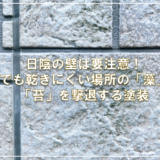 日陰の壁は要注意！冬でも乾きにくい場所の「藻」や「苔」を撃退する塗装