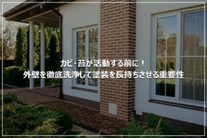 カビ・苔が活動する前に！外壁を徹底洗浄して塗装を長持ちさせる重要性