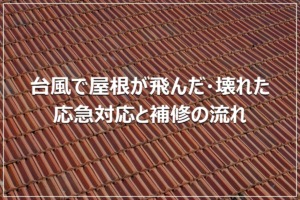台風で屋根が飛んだ・壊れた｜応急対応と補修の流れ