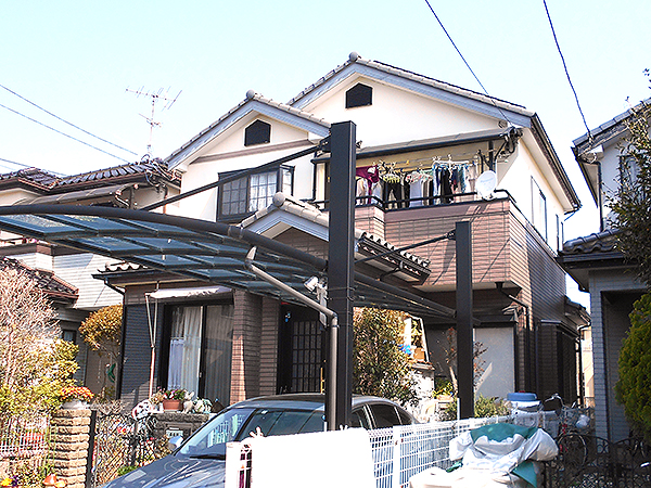 茨城県牛久市 外壁屋根塗装 既存のレンガ模様を活かした塗装に 塗装屋ぬりべえ