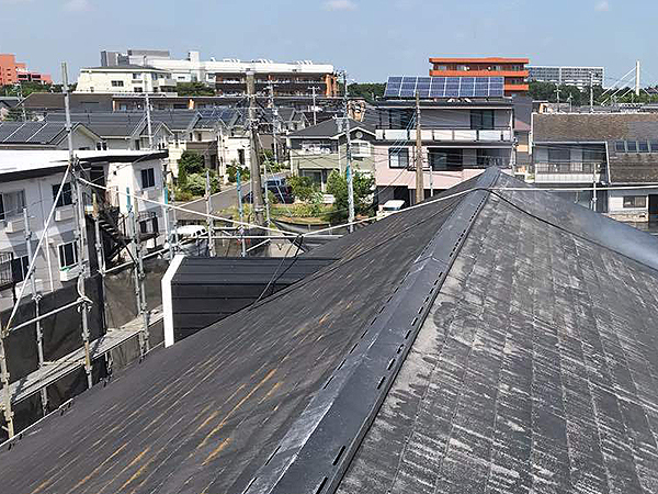 茨城県つくば市 外壁屋根塗装|階で塗分けてアパートを一新