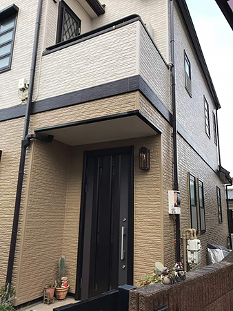 茨城県つくば市外壁塗装工事|階ごとに塗分けてアクセントに