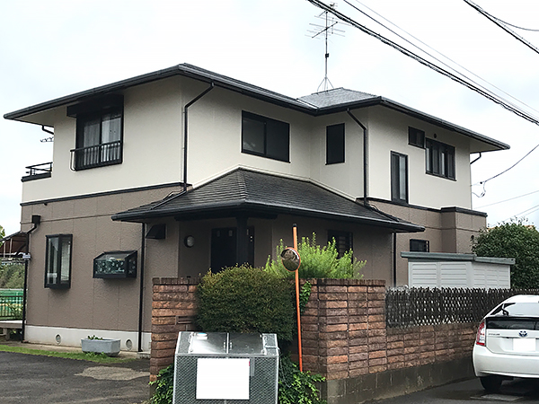 千葉県富里市外壁屋根塗装工事|雨樋の不具合も同時に修復
