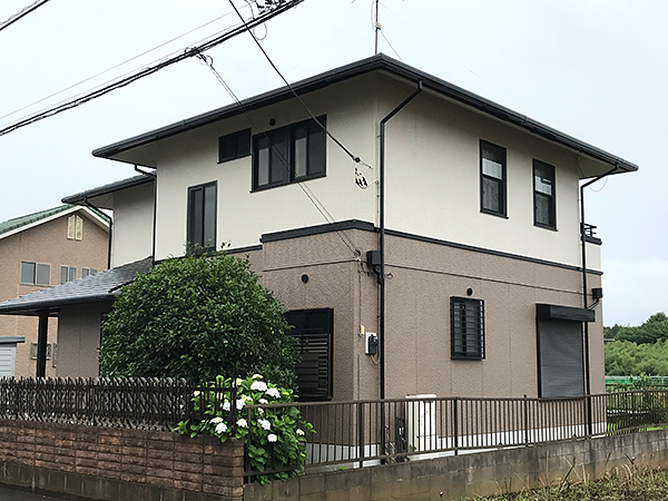千葉県富里市外壁屋根塗装工事|雨樋の不具合も同時に修復