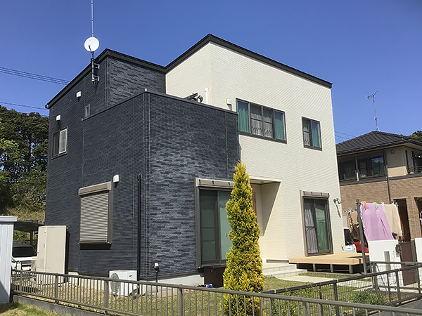 茨城県潮来市外壁屋根塗装工事|北側面を明るくしてイメージ一新