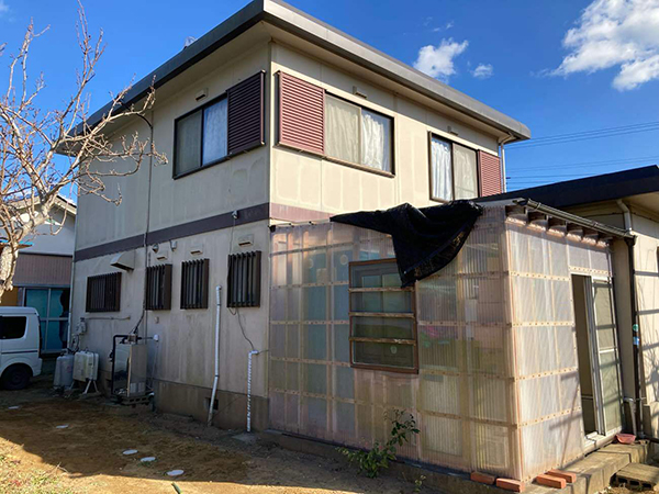 千葉県山武市外壁屋根塗装｜玄関庇の雨漏りが改善
