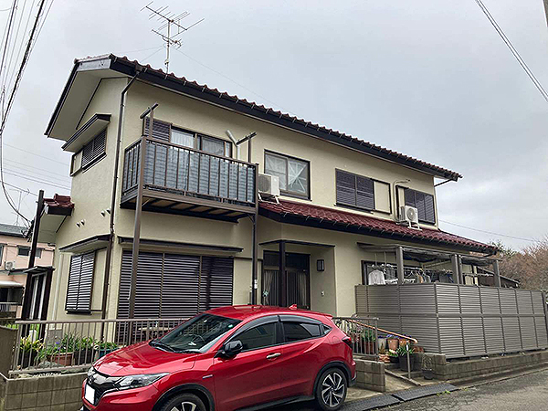 千葉県八街市外壁屋根塗装|屋根は奥様の決めた色で塗装
